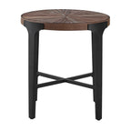 Chevron Round End Table
