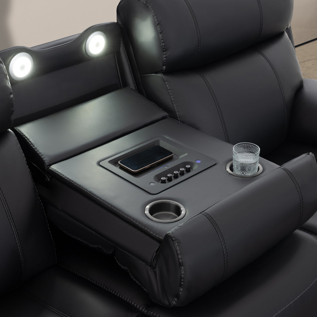 Zenith Black Power Sofa