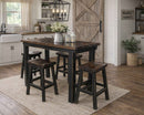 Lauro Walnut & Black Pub Ht.<br>(1 in Stock)
