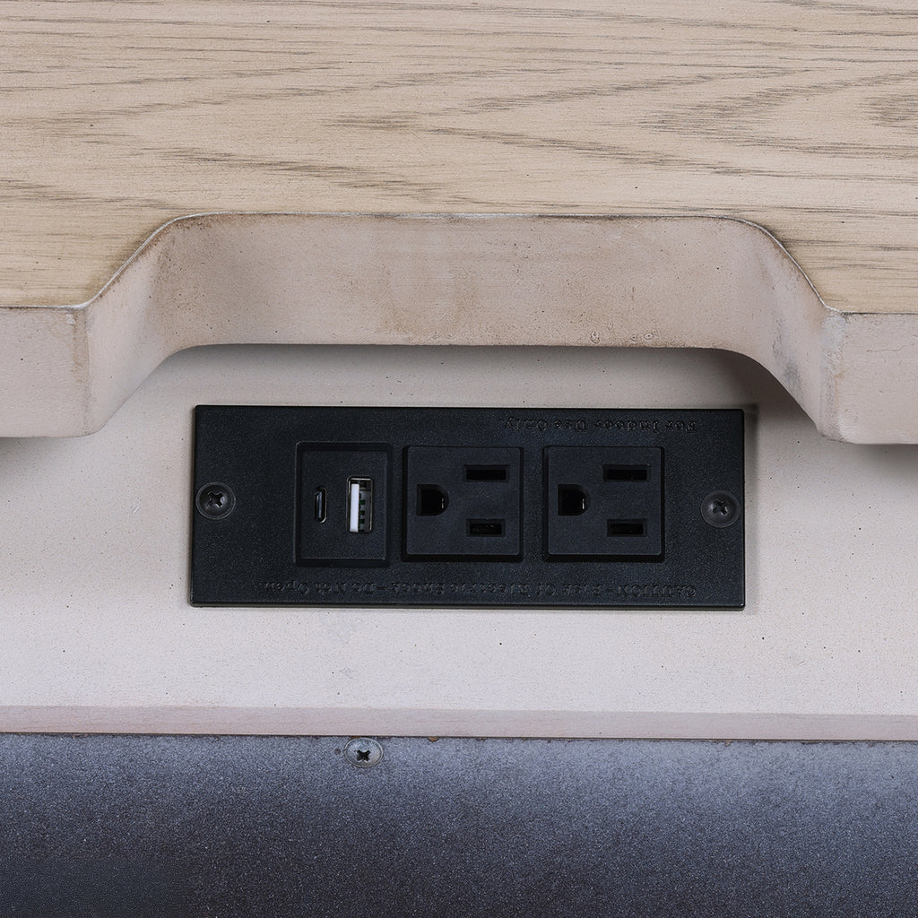 Henry Sand Nightstand w/ USB-C