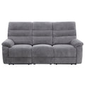 Cozy Gray Manual Recliner Sofa