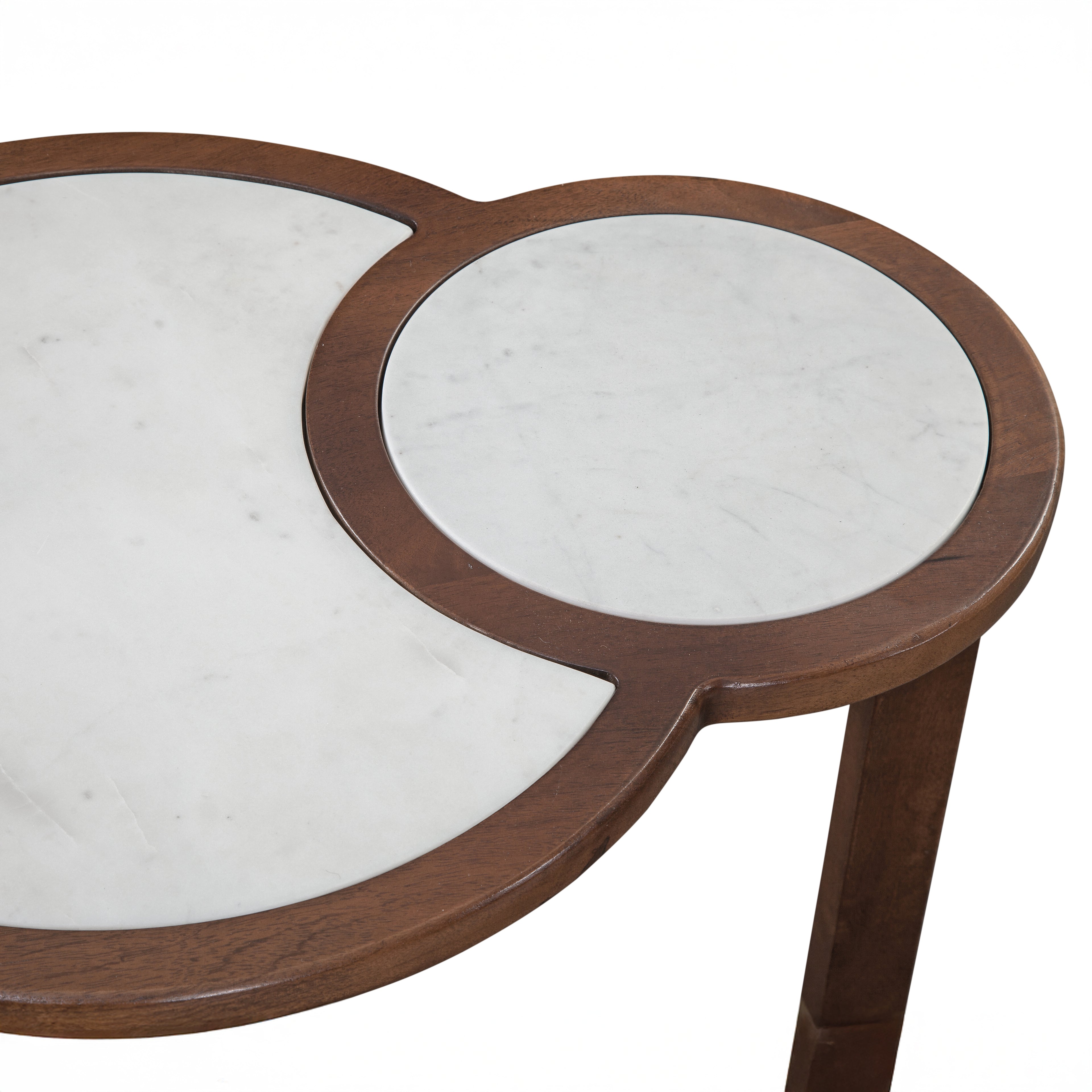 Oormi Banswara White Marble Inlay EndTbl