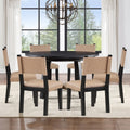 Aubrey Black 7pc Round Dining Set