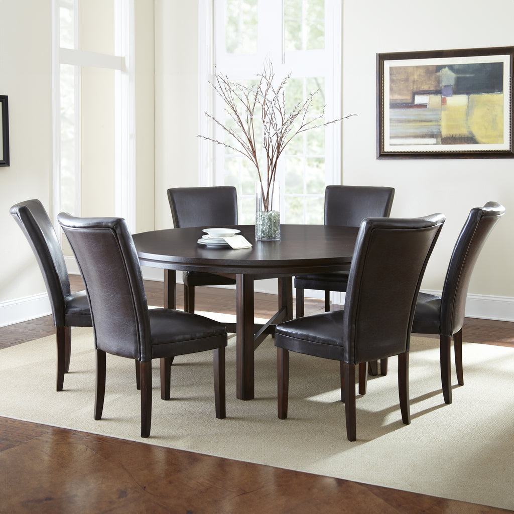 Hartford 72' Dining Set 7 PC with Red Ch