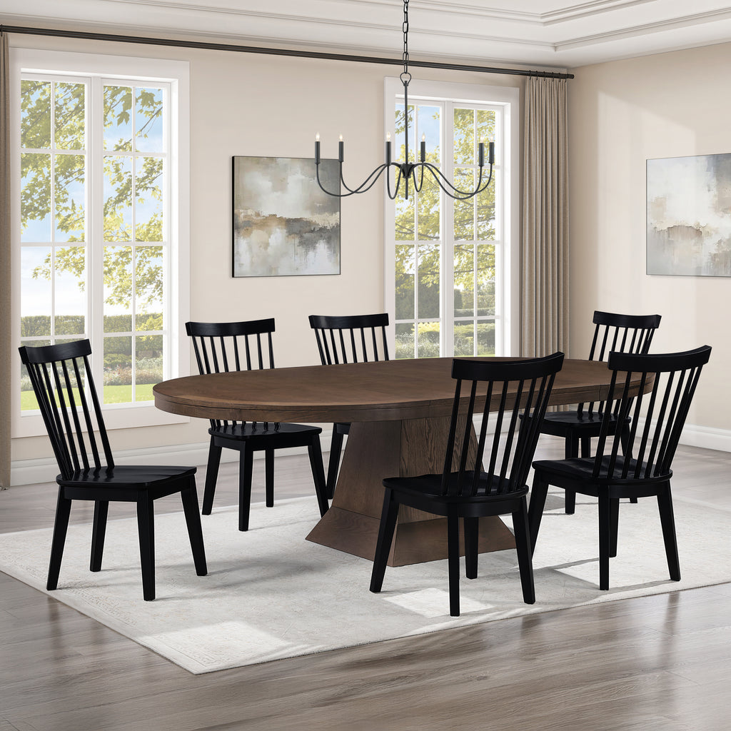 Vaughn Coffee 7PK Dining Table Set w/ Si