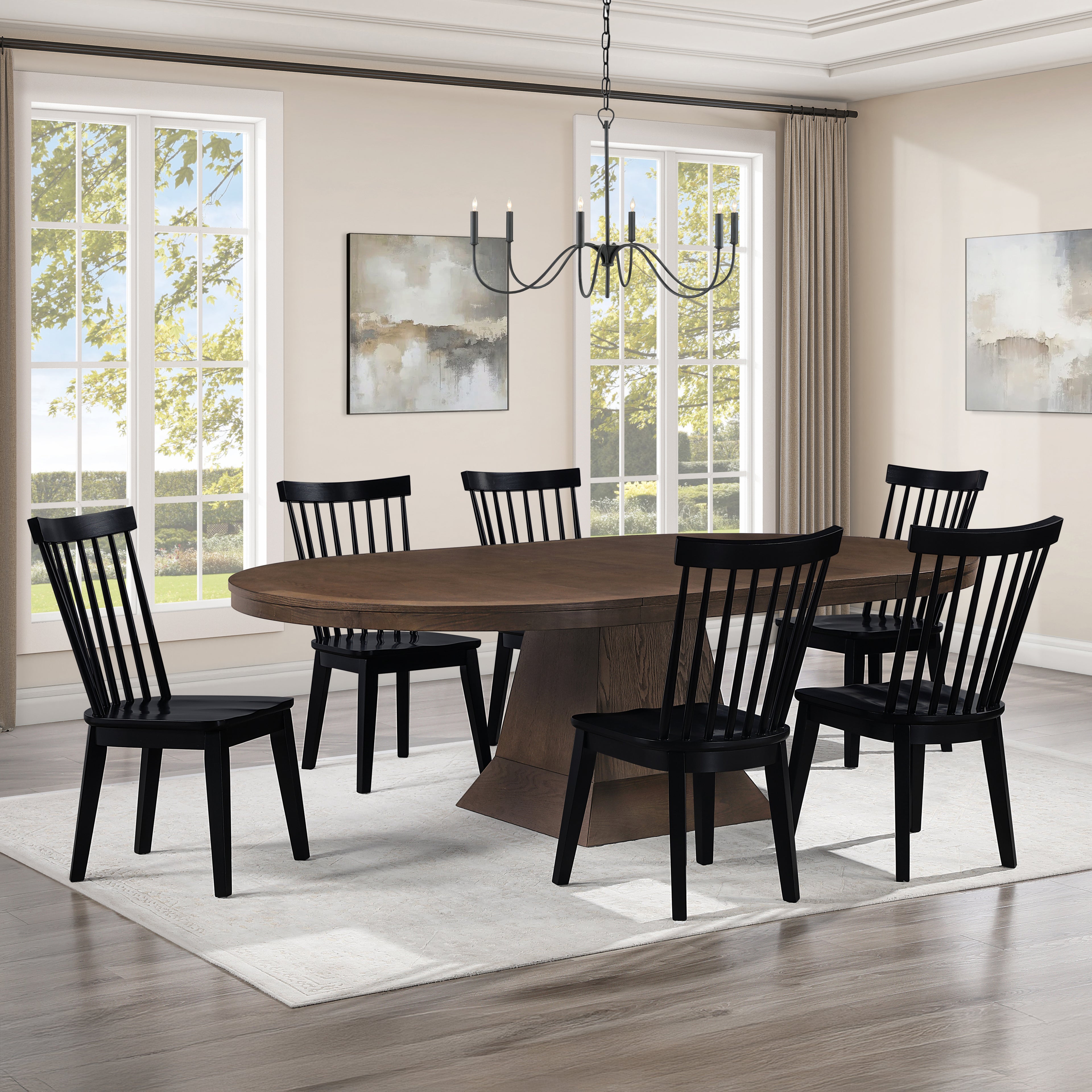 Vaughn Coffee 7PK Dining Table Set w/ Si