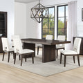 Evan 7-Piece Table Set w White Chairs