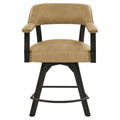 Rylie Swivel Counter Sand PU Arm Chair