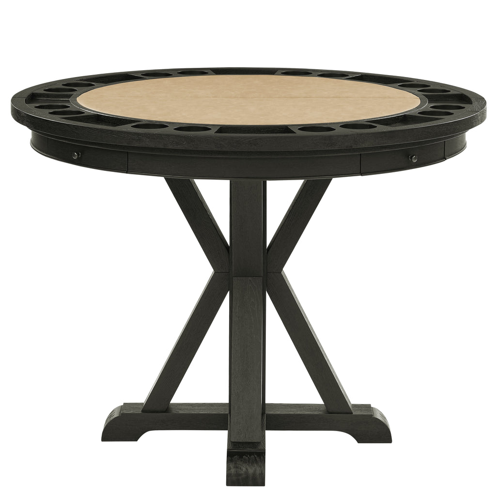Rylie Counter Table with Game Top, Black