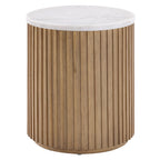 Colvin Brown Marble End Table