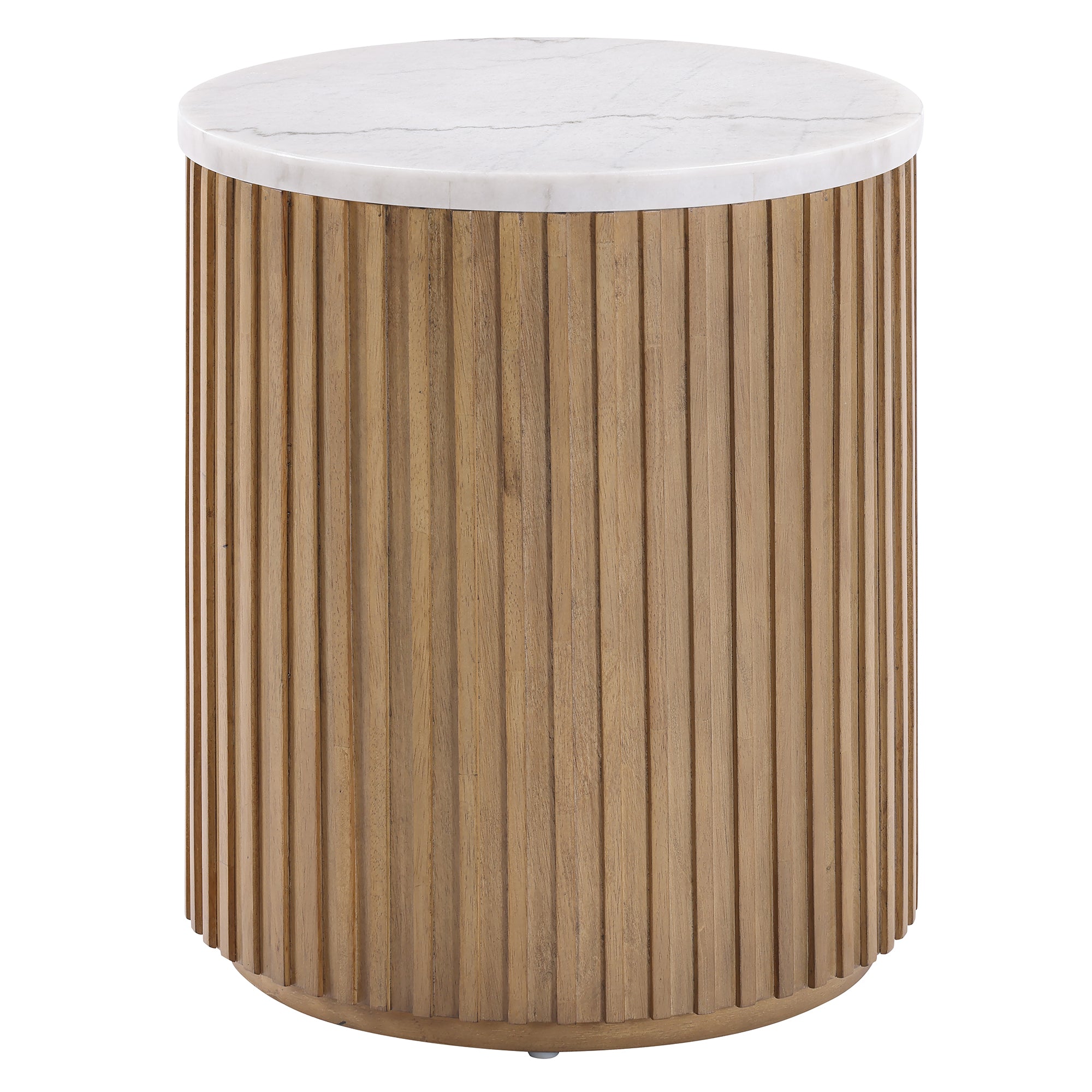 Colvin Brown Marble End Table