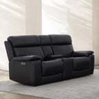 Zenith Black Power Console Loveseat