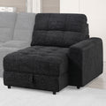 Snyder Black RAF Chaise with Storage