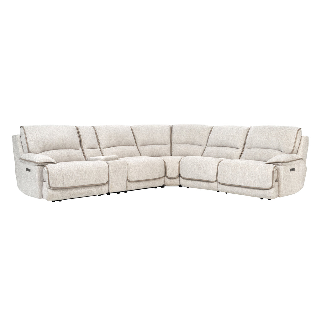 Olsen 6pc Dove Power Sectional