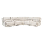 Olsen 6pc Dove Power Sectional
