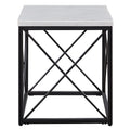 Skyler White Marble Top Square End Table