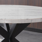 Xena White Marble Top Round