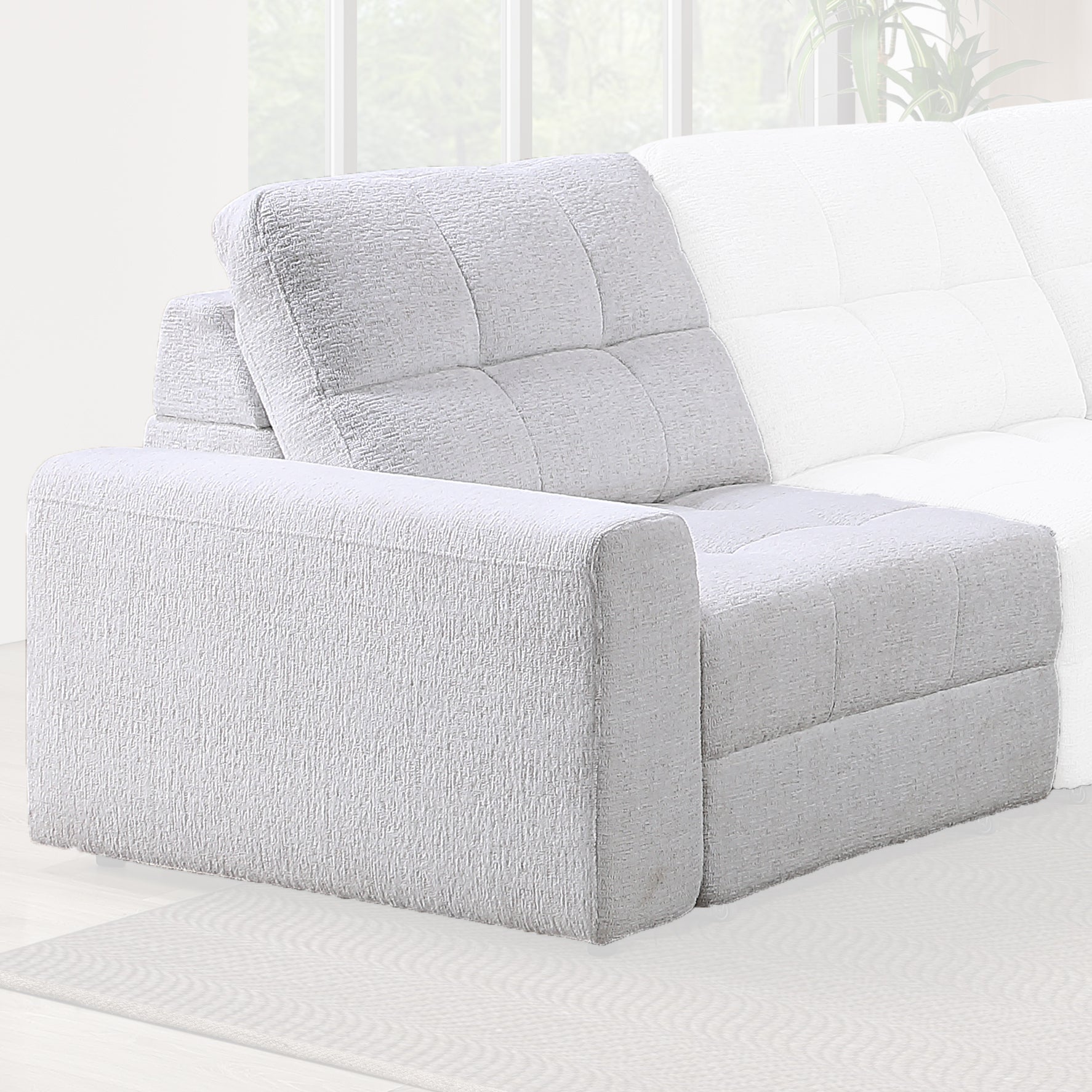 Snyder White LAF Recliner w/ Slider