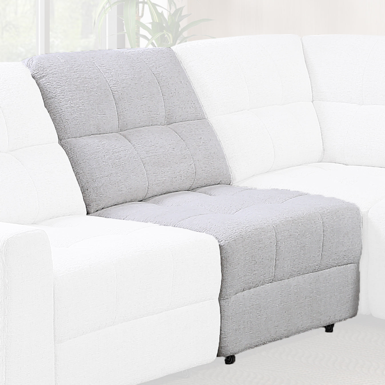 Snyder White Armless Slider