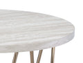 Rowyn Faux Marble Top End Table