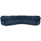 Olsen 6pc Blue Power Sectional