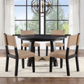 Aubrey Black 5pc Round Dining Set