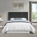 Tara Black Chevron Tufted Queen/Full Hea
