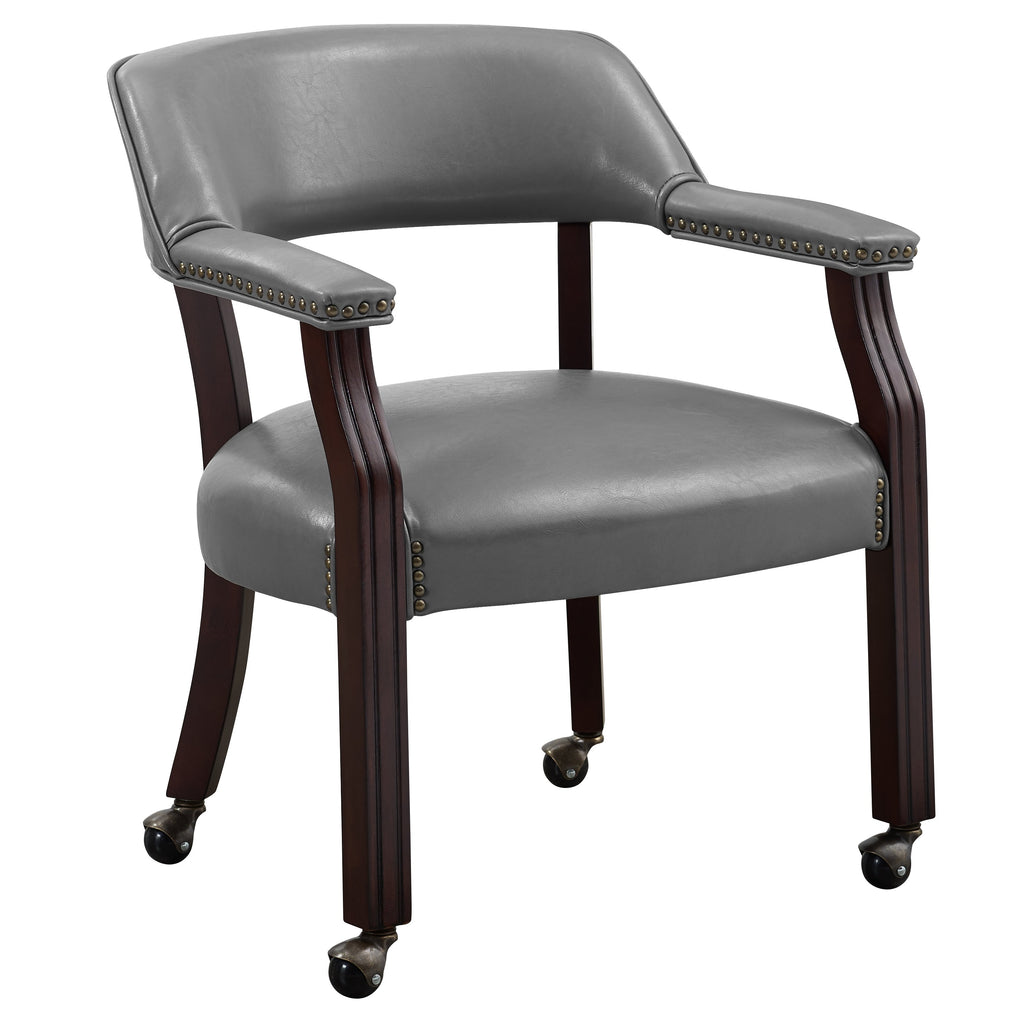 Tournament Arm Chair w/Casters, Gray