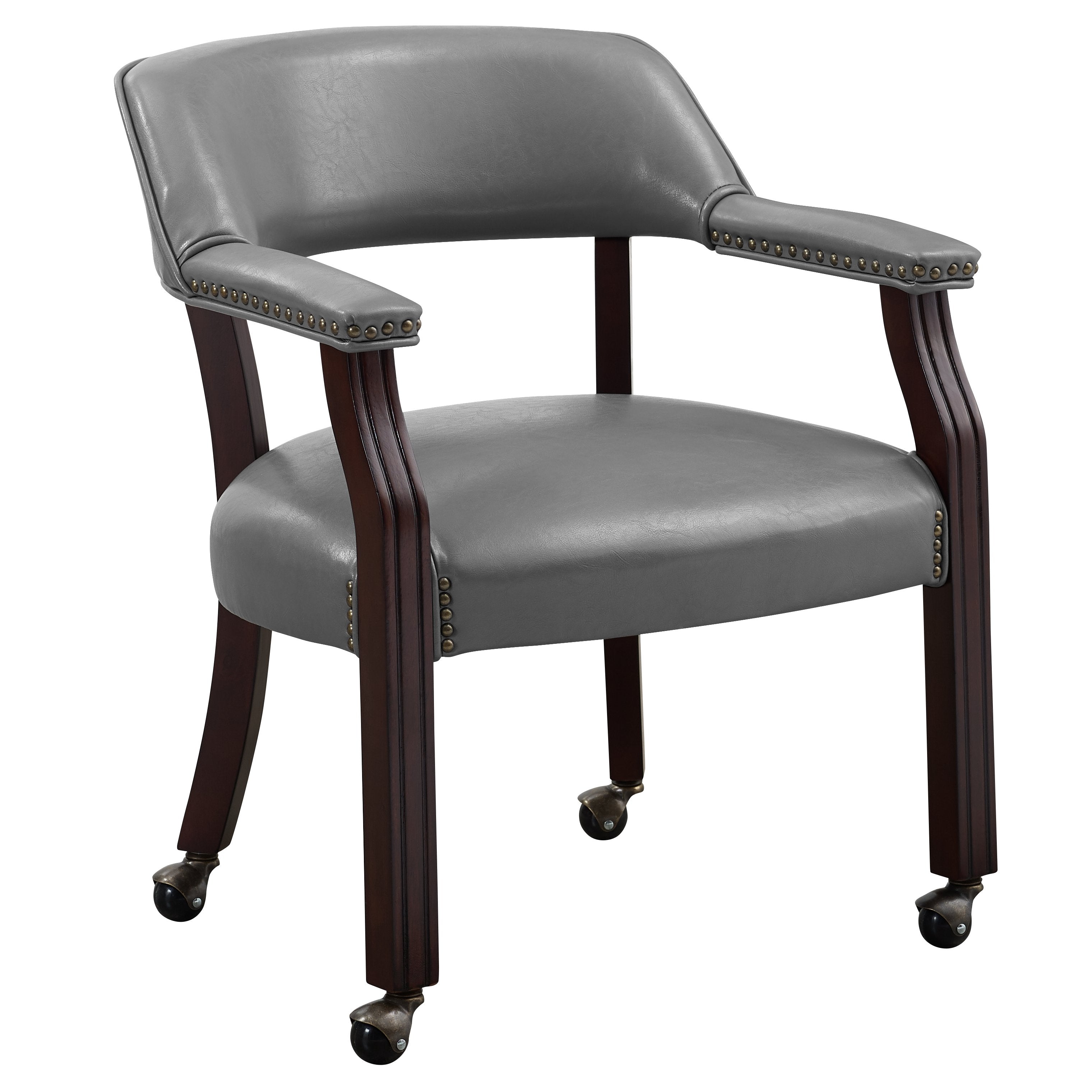 Tournament Arm Chair w/Casters, Gray