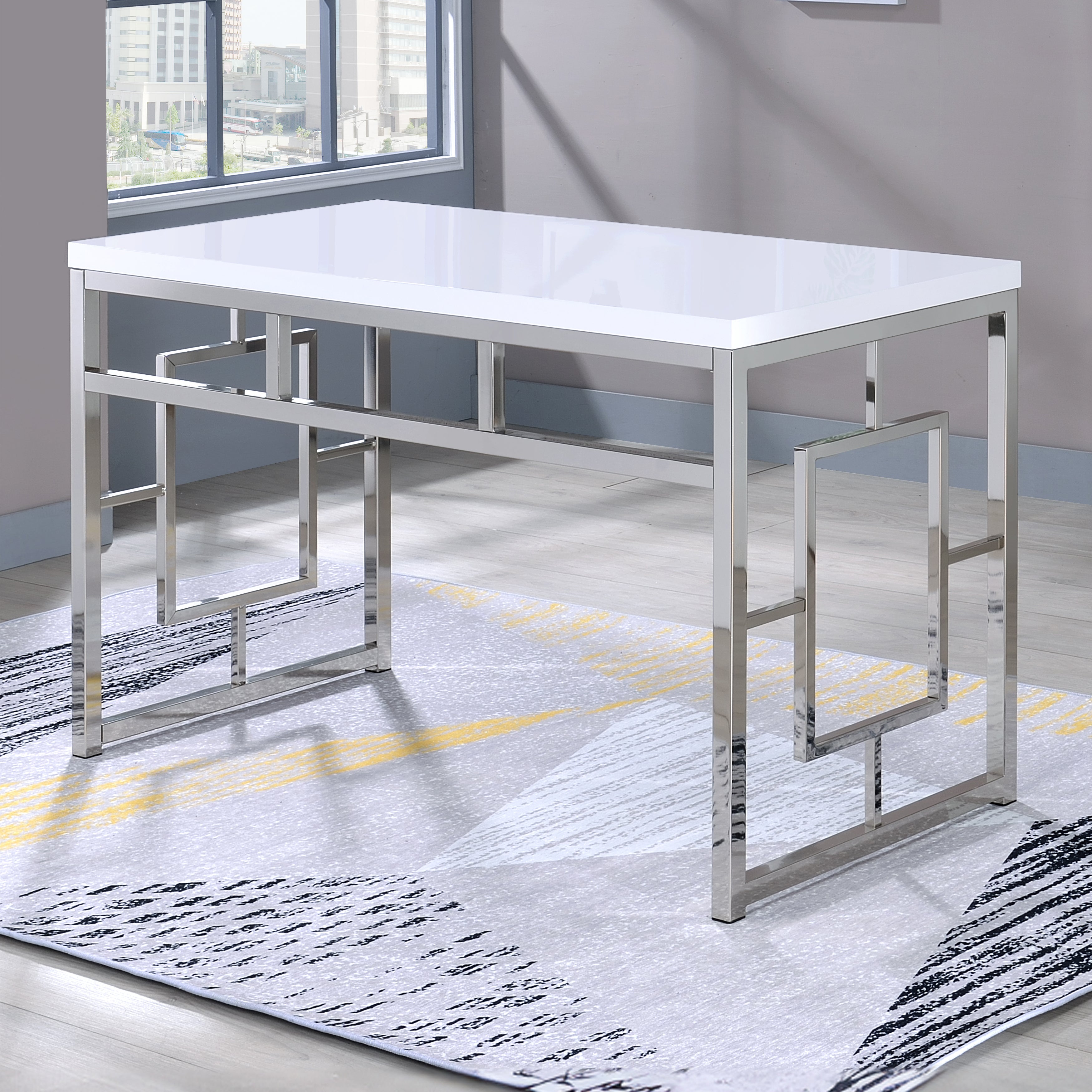 Alize White Bookcase and Desk
