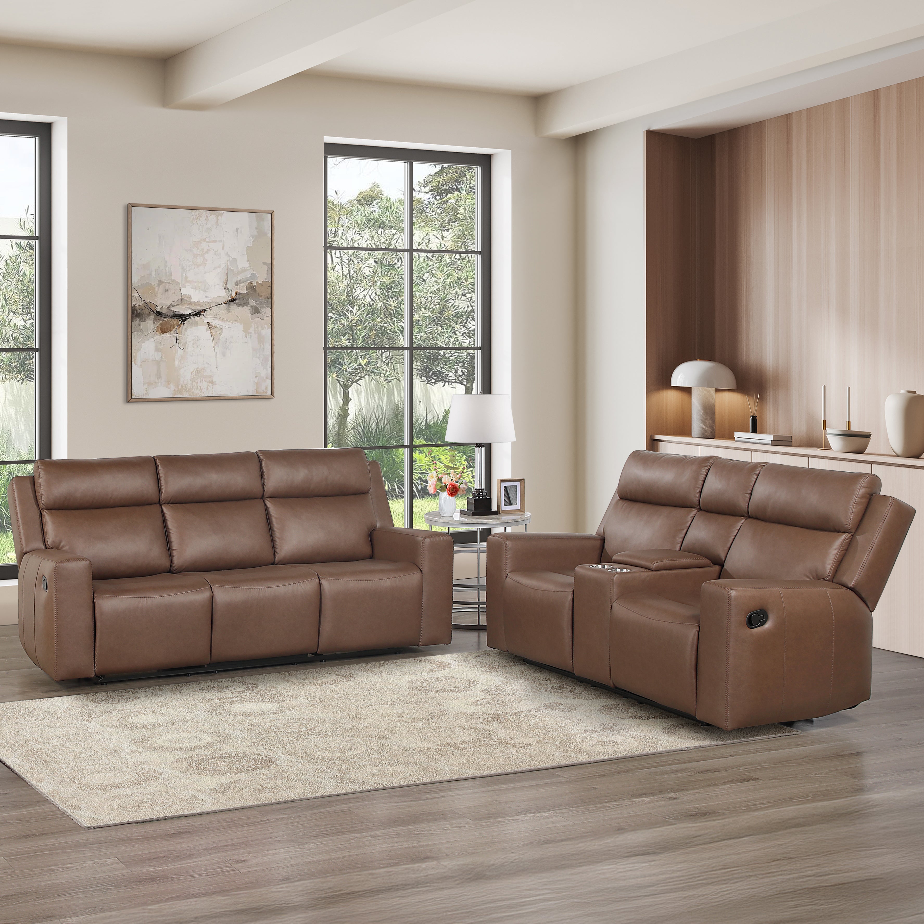 Barron Brown Sofa & Loveseat (SN+LN)