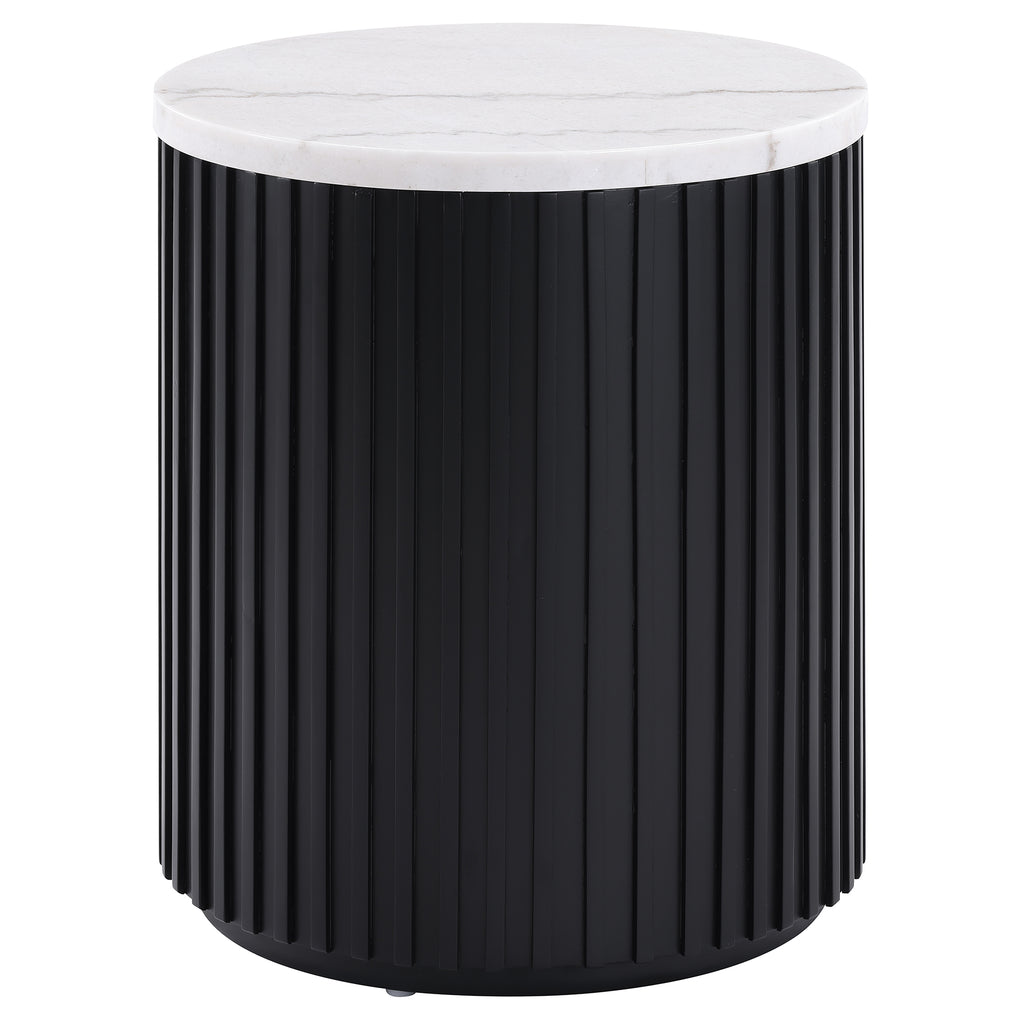 Colvin Black Marble End Table