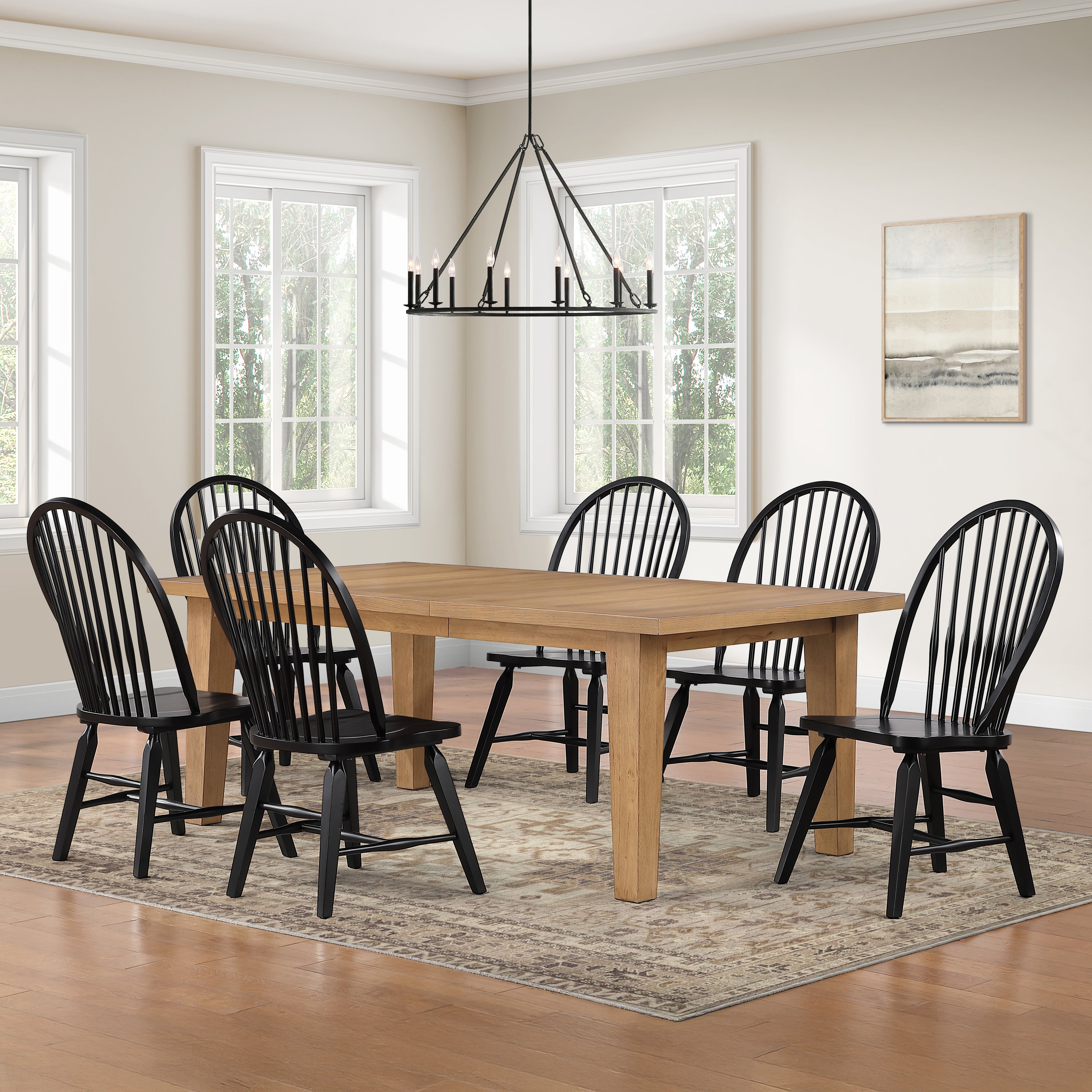 Sommerset 7PK Dining Table Set w/ Black