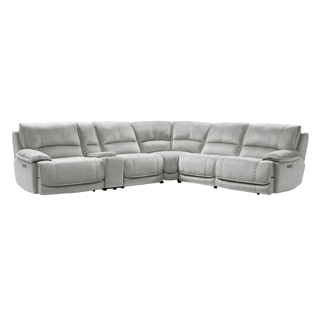 Olsen 6pc Silver Power Sectional