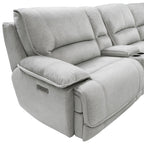 Olsen 6pc Silver Power Sectional