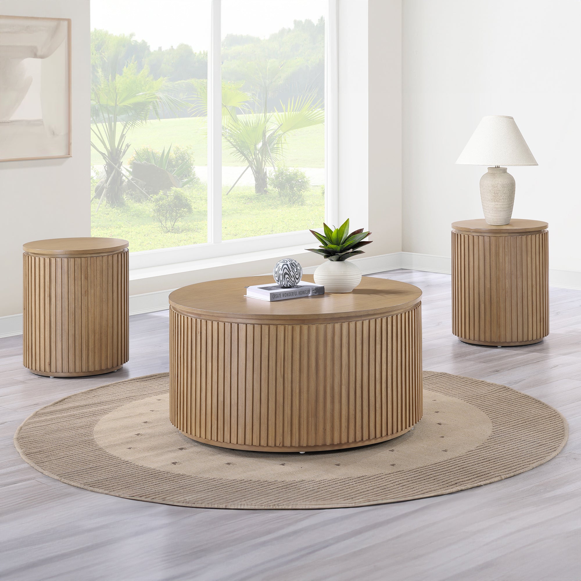 Colvin 3PC Table Set, Brown