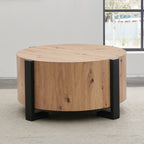 Darcie Faux Wood Round Cocktail Table