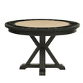 Rylie Dining Table with Game Top, Black