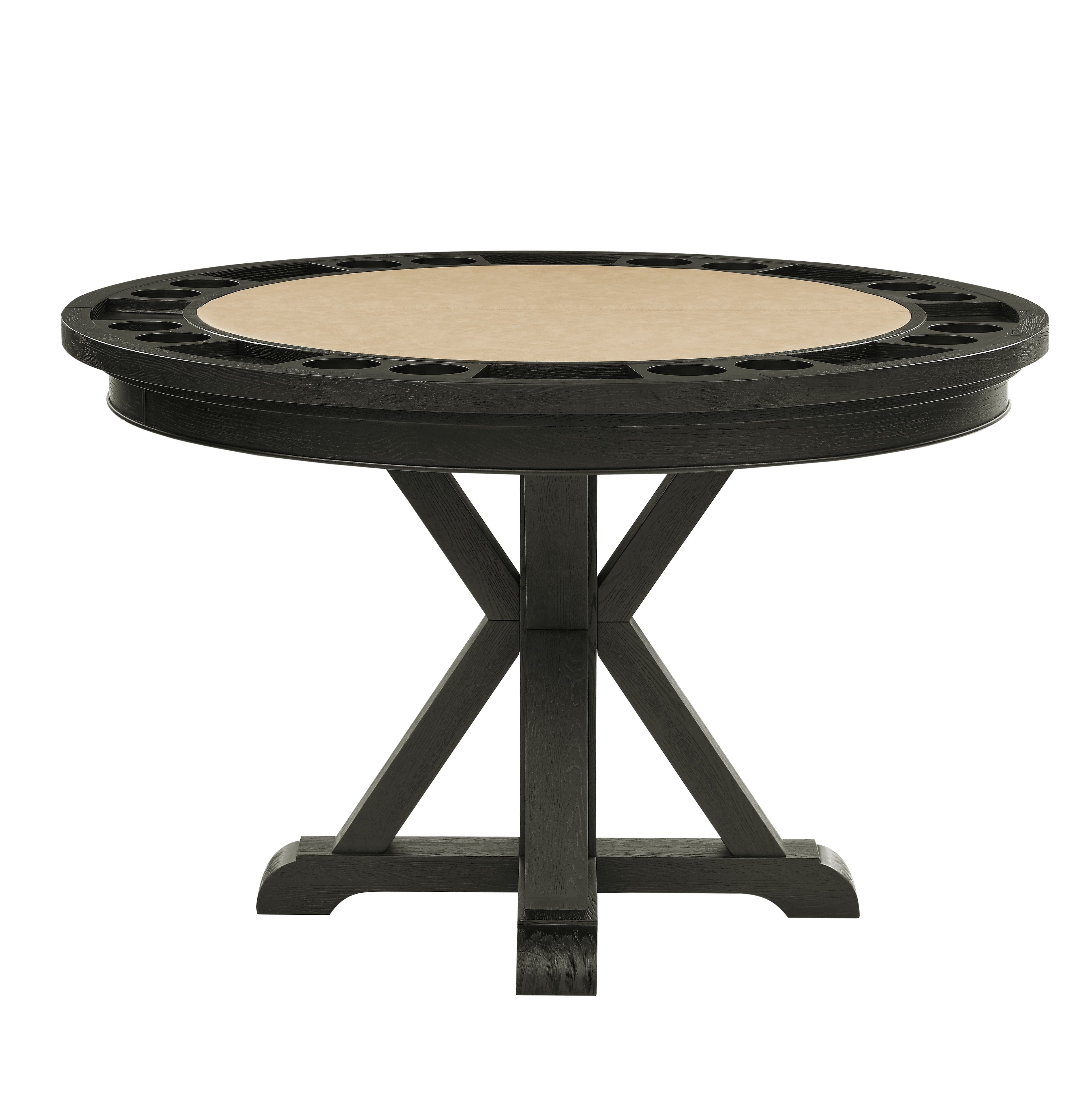 Rylie Dining Table with Game Top, Black