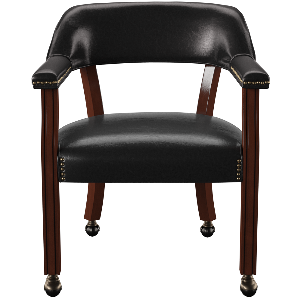 Tournament Arm Chair w/Casters, Black