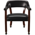 Tournament Arm Chair w/Casters, Black