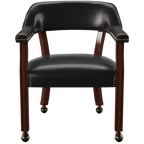 Tournament Arm Chair w/Casters, Black