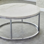 Echo White Marble Top Round