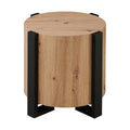 Darcie Faux Wood Round End Table