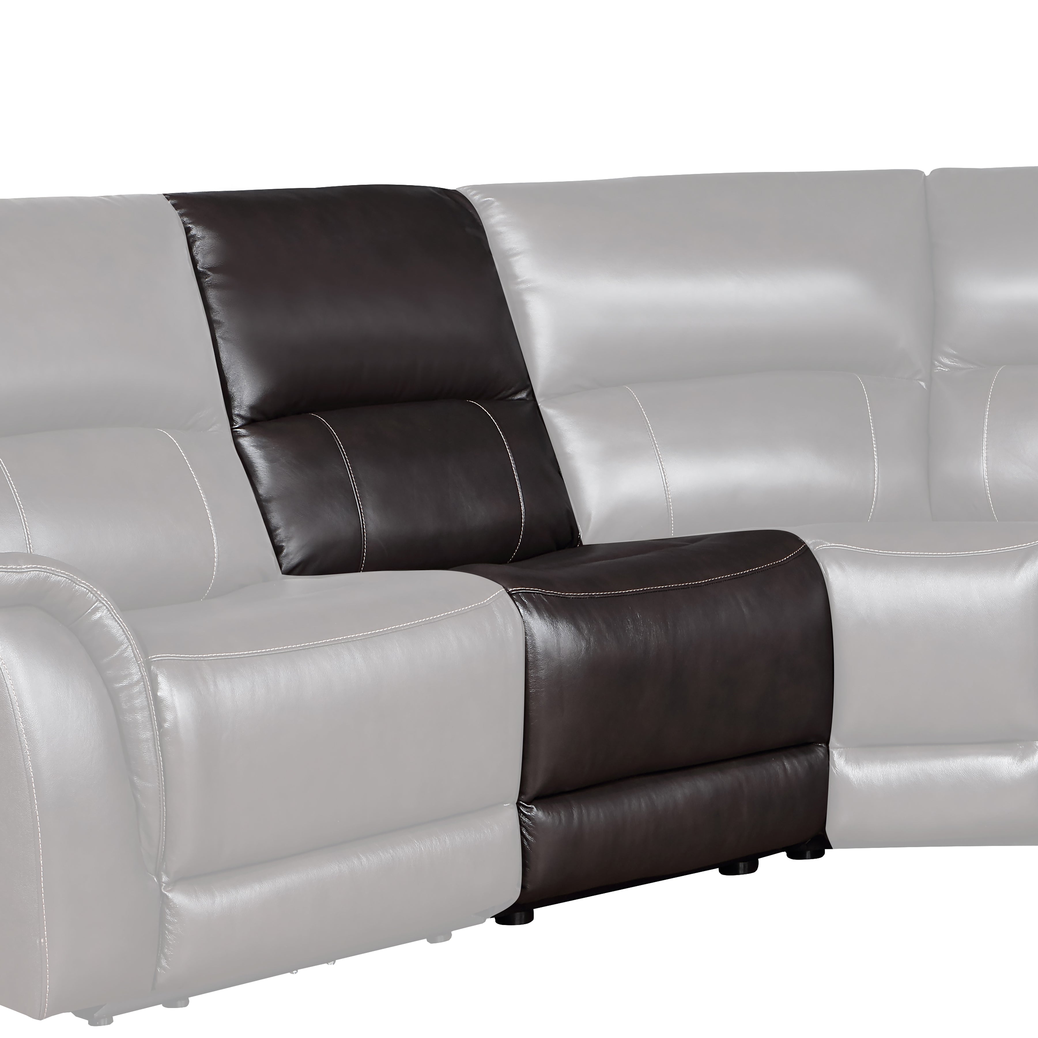 Alexandria Armless PWR Chair Chocolate