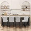 Artemis Gray Chenille Counter Chair