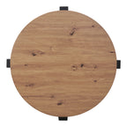 Darcie Faux Wood Round Cocktail Table