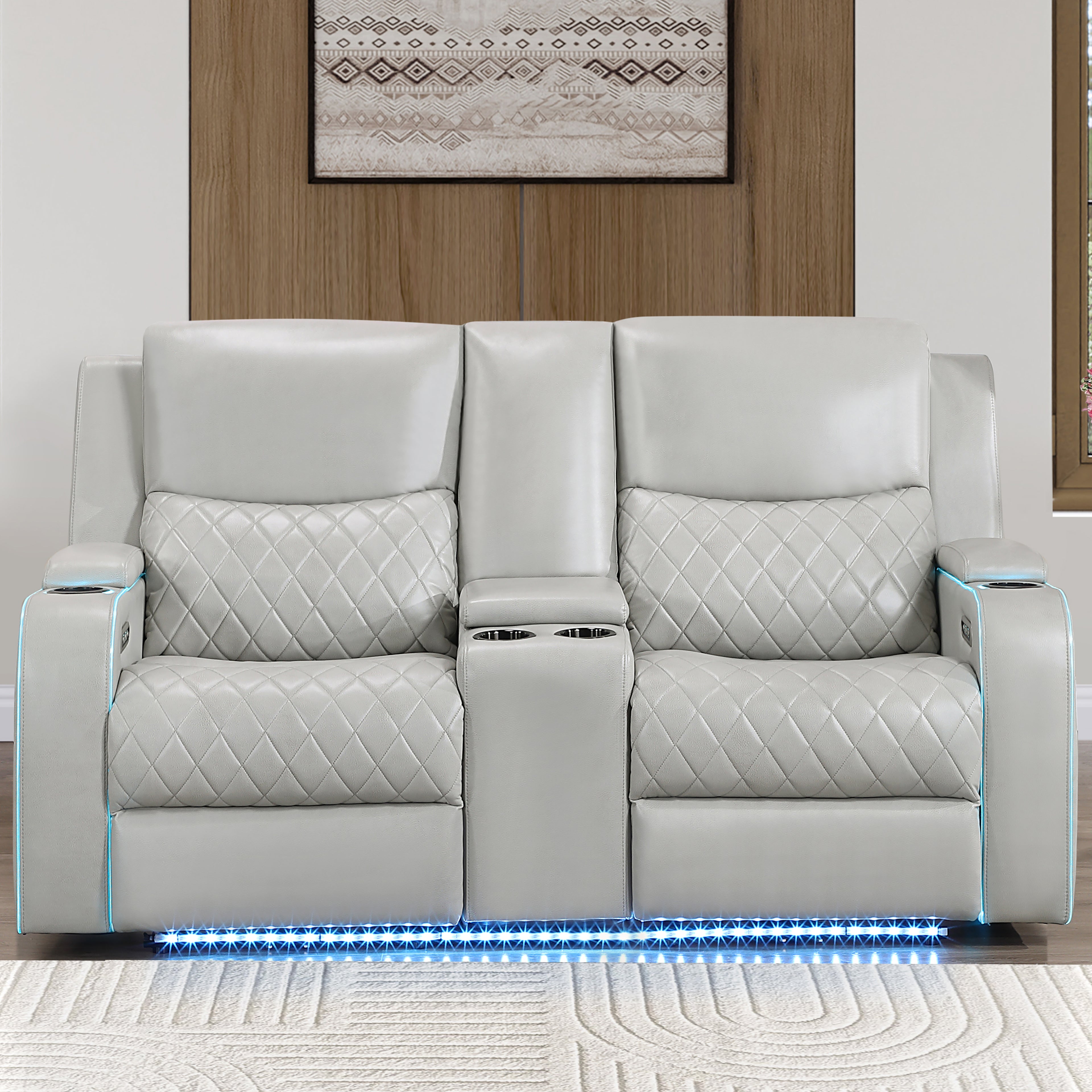 Luna Ice Power Console Loveseat