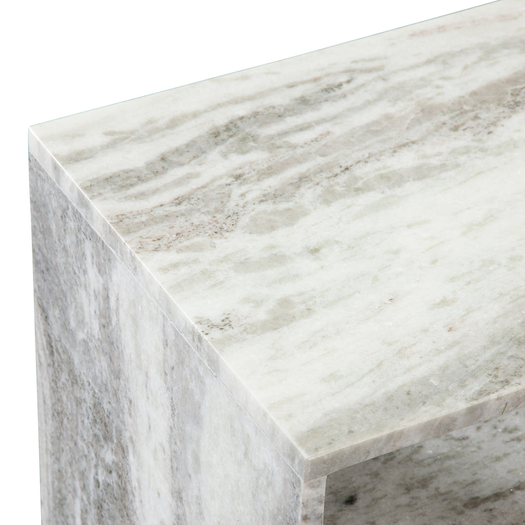Casey Fantasy Brown Marble End Table