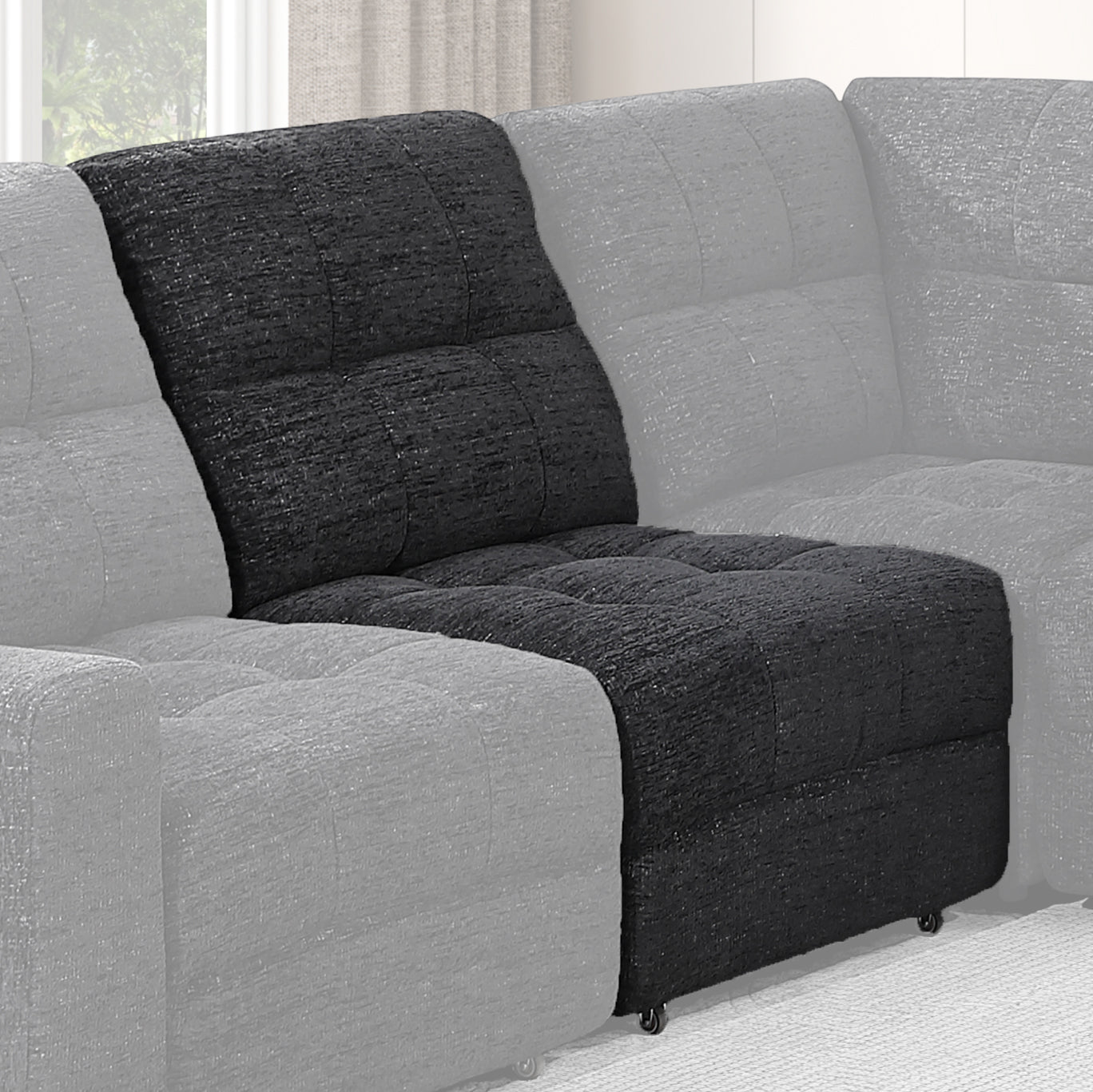 Snyder Black Armless Slider
